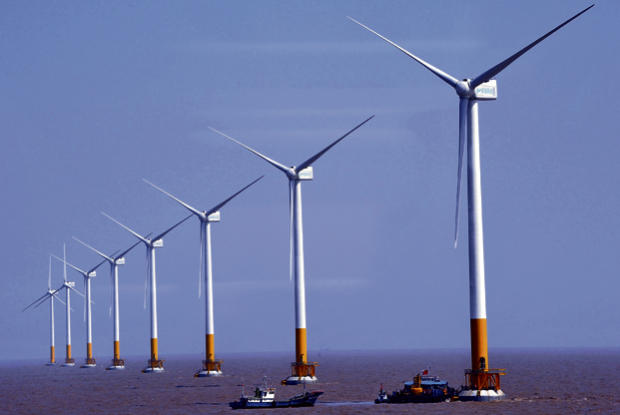 Chinese Offshore Wind Farm Project near Shanghai