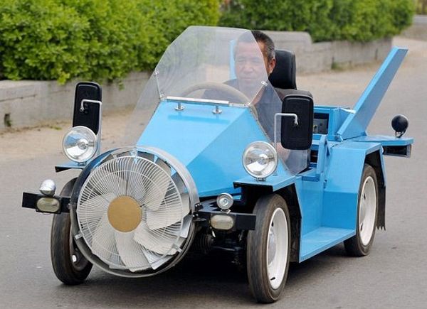 Wind-powered-electric-car-Chinese-farmer