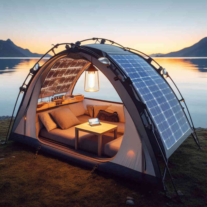 Solar powered tent -Outdoor solar powered trips